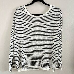Ooh la Luxe Women’s stripe shirt with crossed back